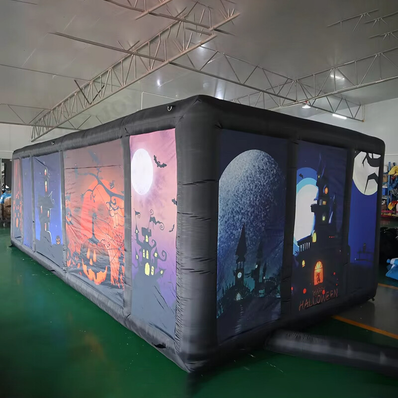 6x3m Indoor Outdoor Halloween Haunted House Maze Inflatable Labyrinth Maze Game