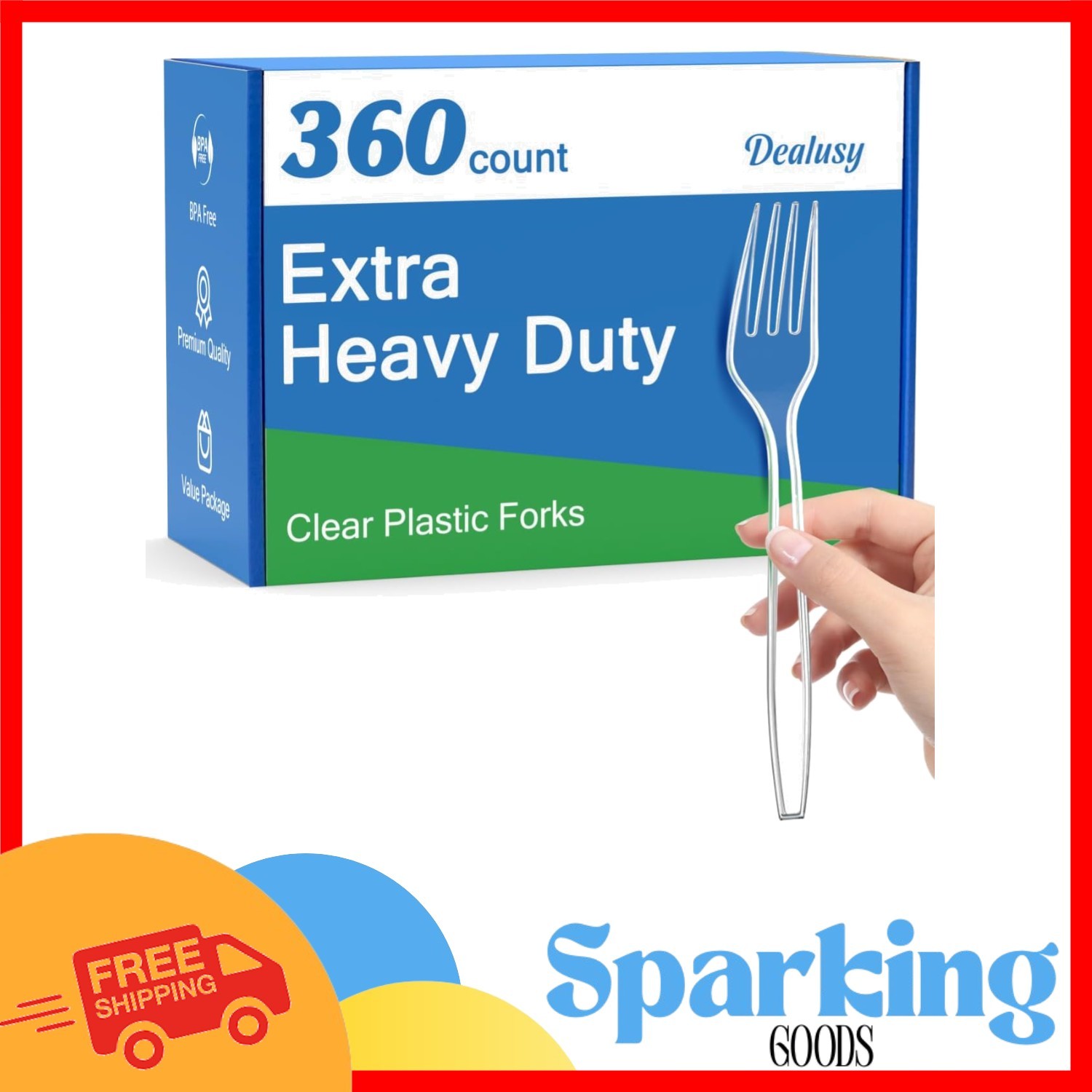 360 Count Extra Heavy Duty Forks – Clear, Toxin-Free & Heat Resistant