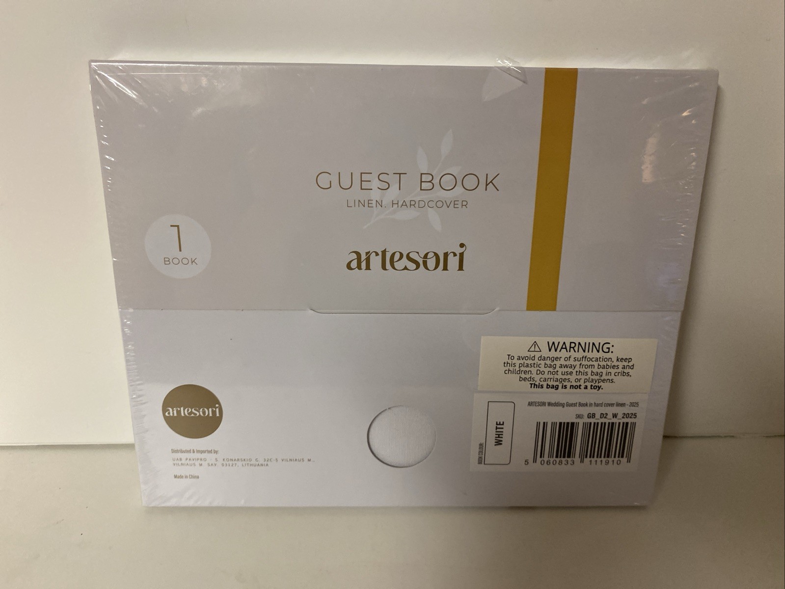 New! White Linen Guest Book Elegant Party Shower Wedding Funeral Any Occasion