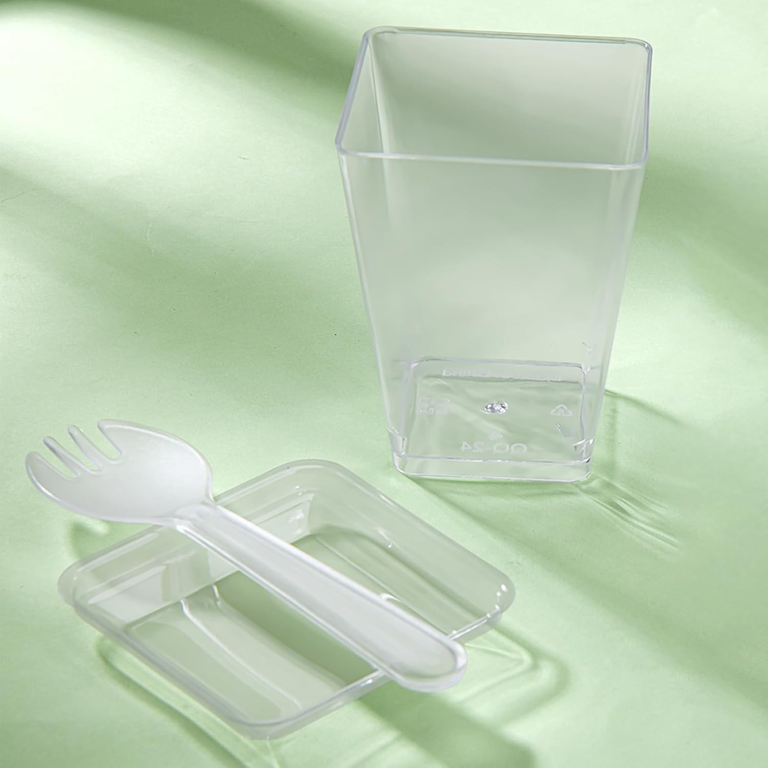 300 Pack 100 Set Clear Dessert Cups with Lids and Spoons, 5.4oz Mini Dessert …