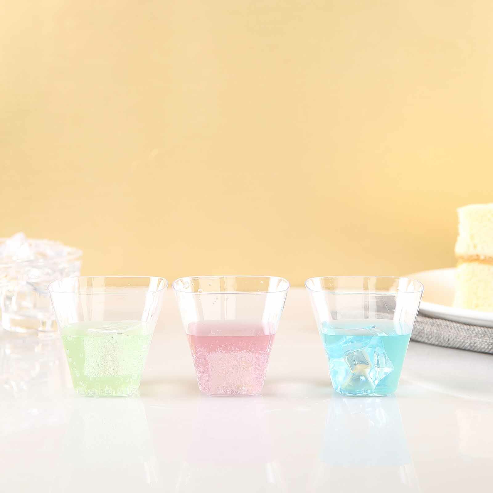 Clear Disposable Plastic Dessert Drink Cups GLASSES 4 oz Party Wedding Tableware