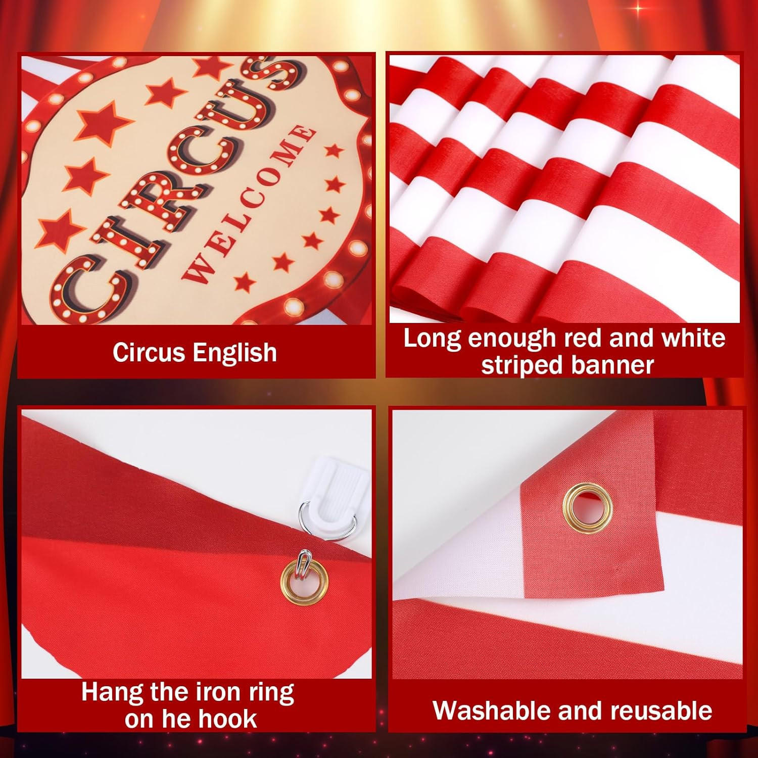 3 Pcs Circus Tent Decorations Carnival Circus Theme Party Decorations Carnival T