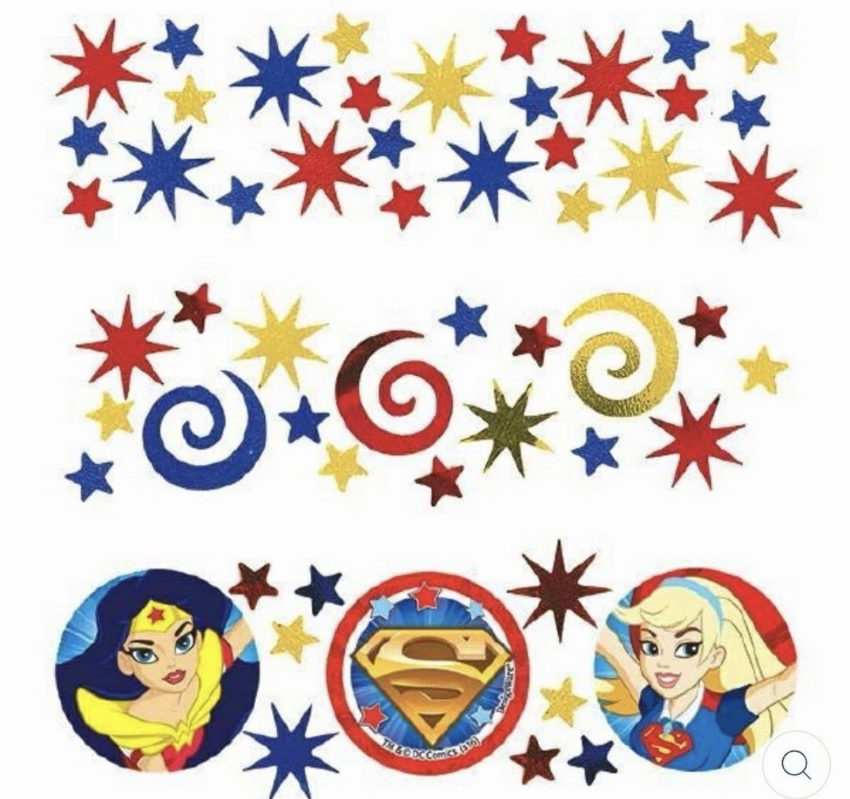DC Super Hero Girls Foil Confetti Birthday Party Supplies New Decor NEW sealed