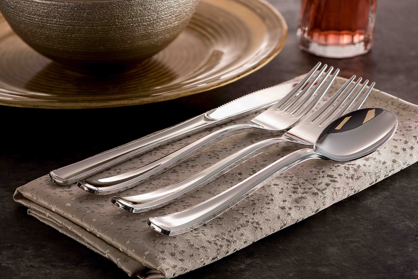 400 Plastic Silverware Set – Silver Cutlery Set – Disposable Flatware Set – 2…