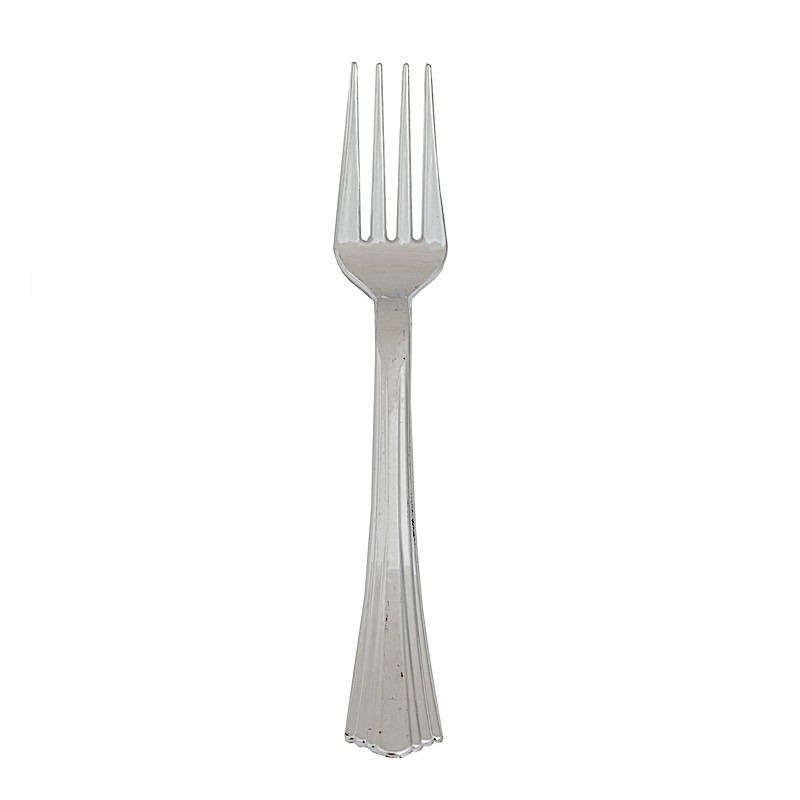 Hard Plastic SILVER FORKS Party Wedding Catering Cutlery Disposable Silverware
