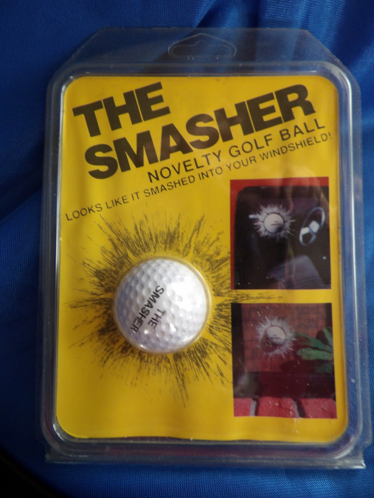 The Smasher, Novelty Golf Ball, Looks Like It Smashed Into Your Windshield