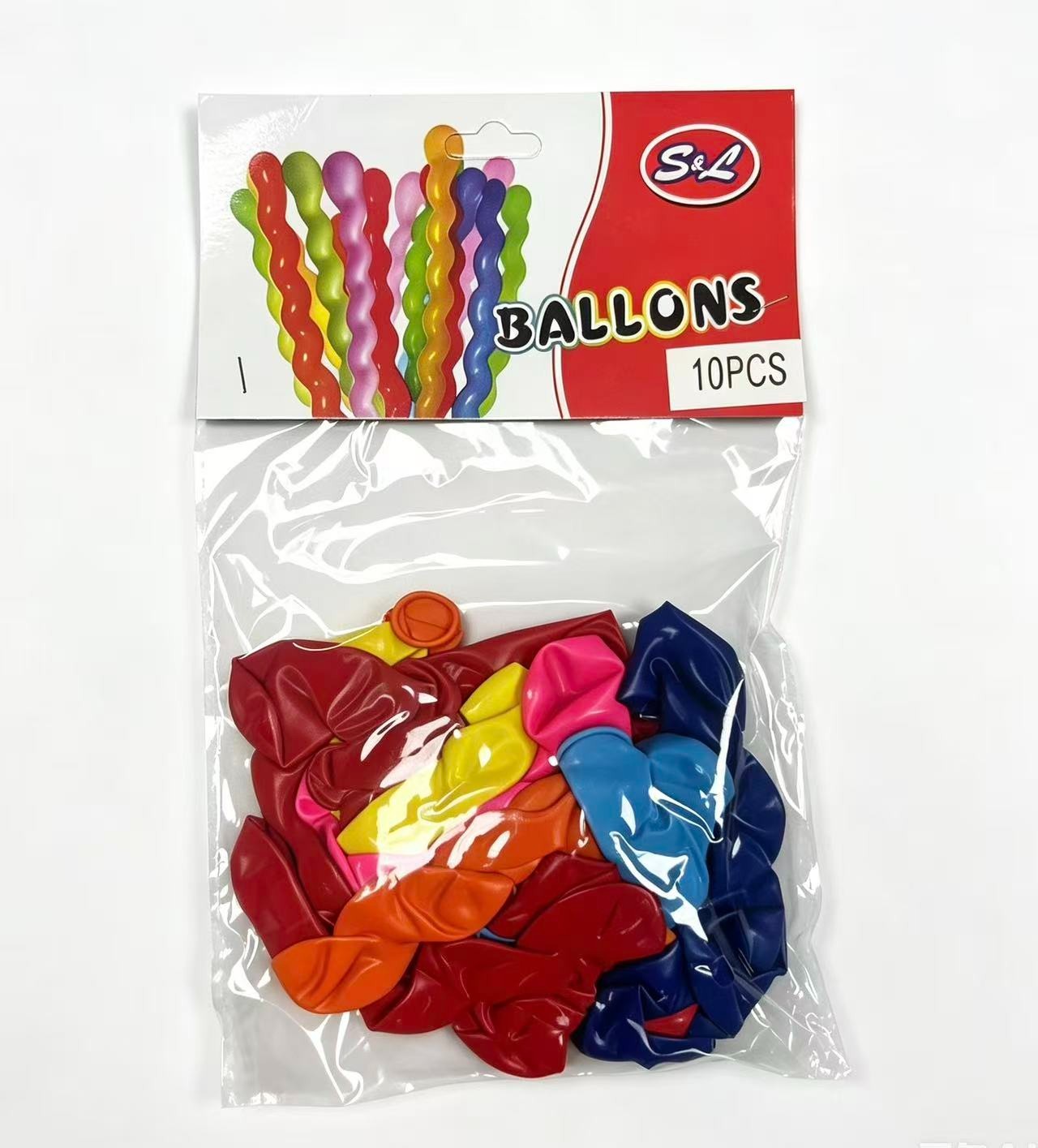 10PCS Curly Long 100cm (40″) Latex Wavy Party Decoration Balloons Mixed Colours