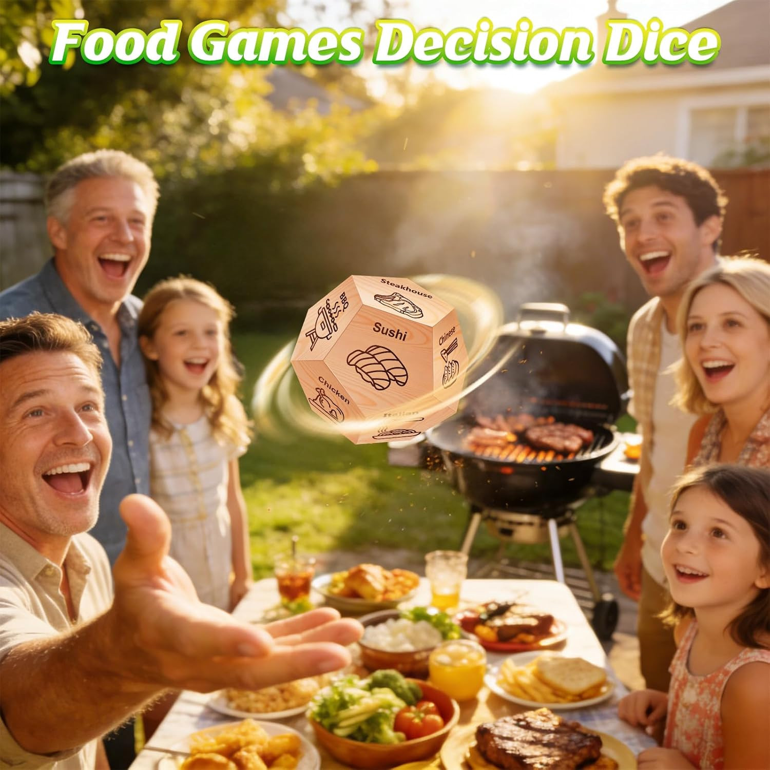 Date Night Food Decision Dice – Ideal Gift for Couples and Dads