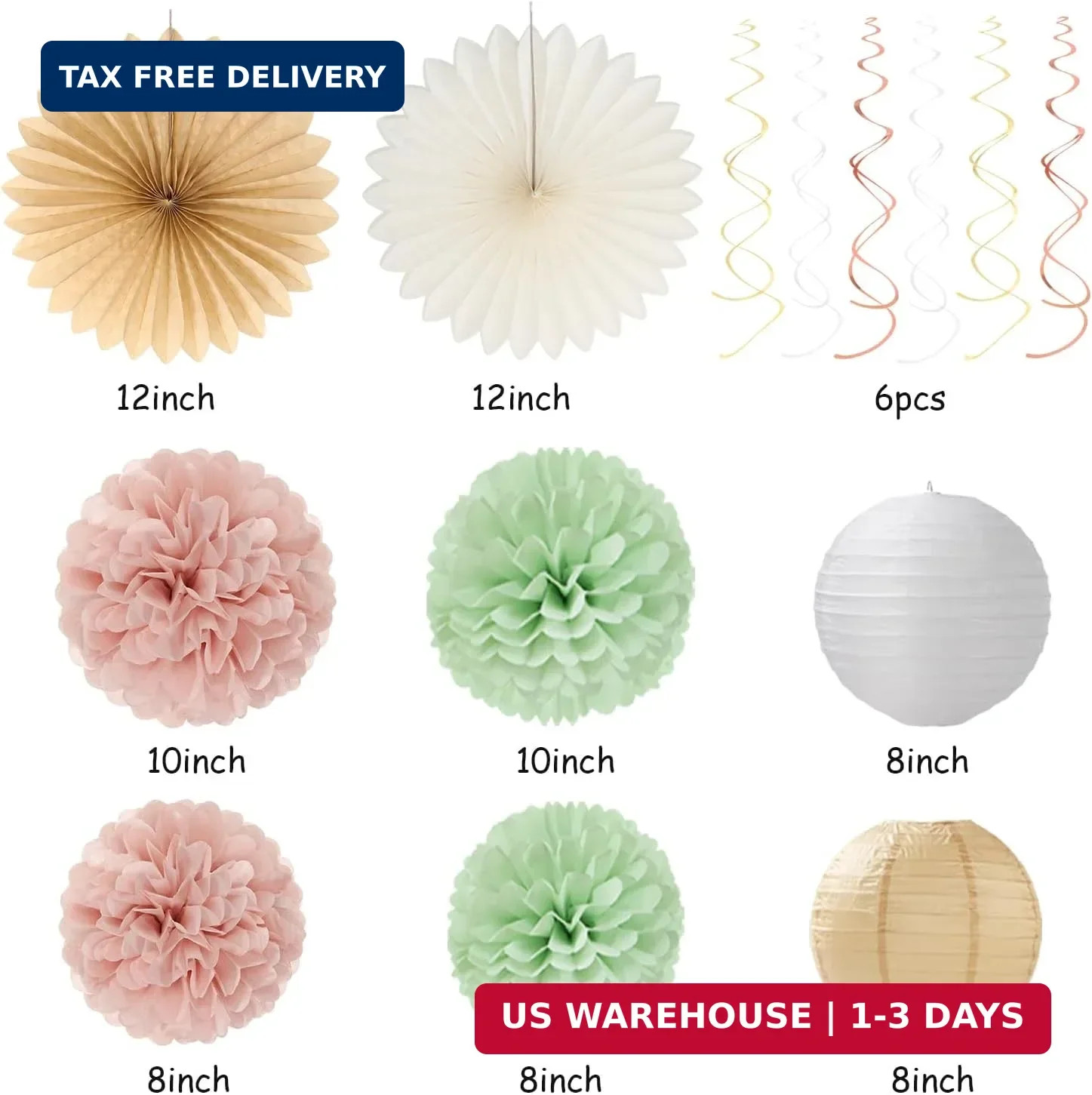 Sage-Green Pink-Beige Bridal-Shower Party-Decorations – 36pcs Bride to Be Banner