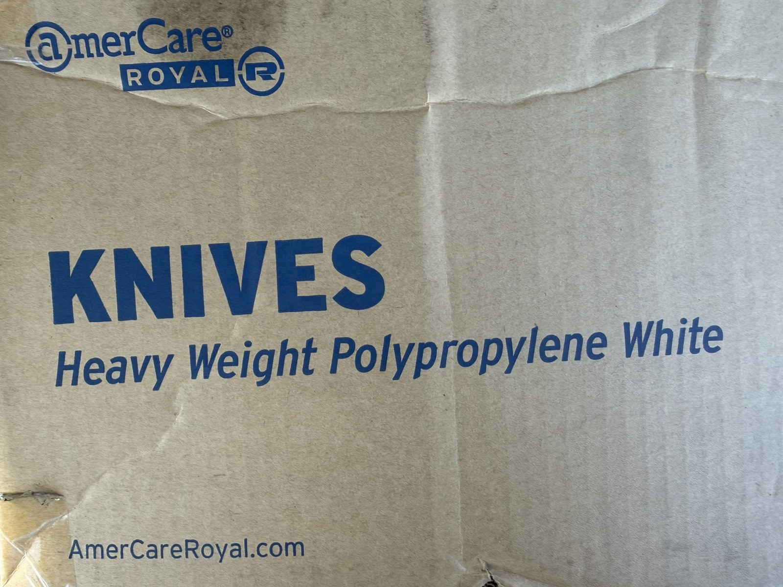 Amercare Knife Heavy Weight Polypropylene Plastic Disposable White P3505W Lot