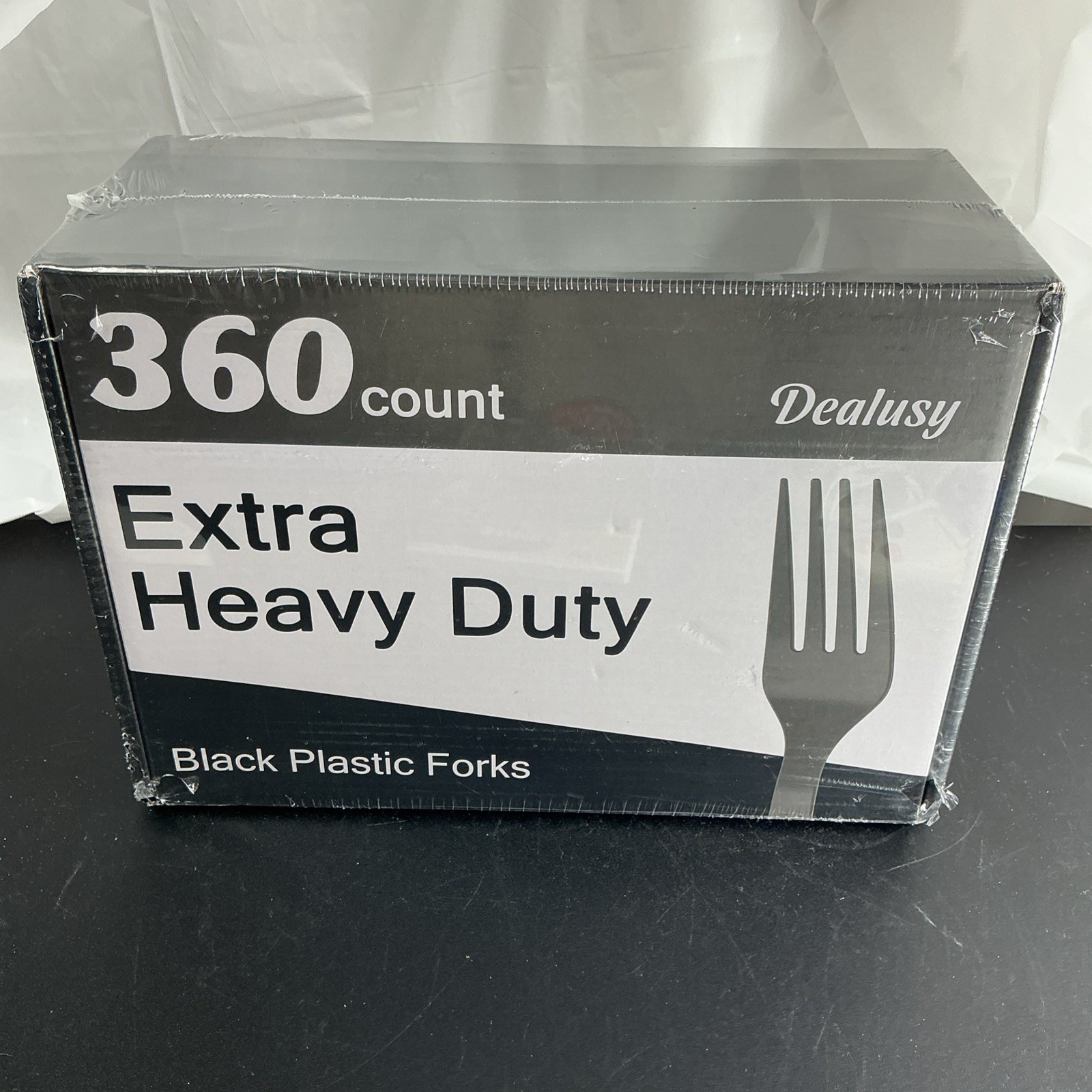 360 Count Extra Heavy Duty Black Plastic Forks Disposable, BPA-Free, Heat Res…