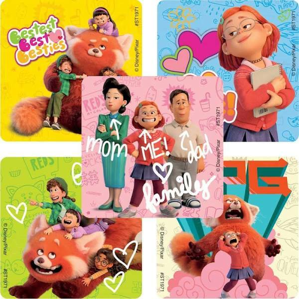 20 Disney Pixar Turning Red Stickers Party Favors Teacher Supply
