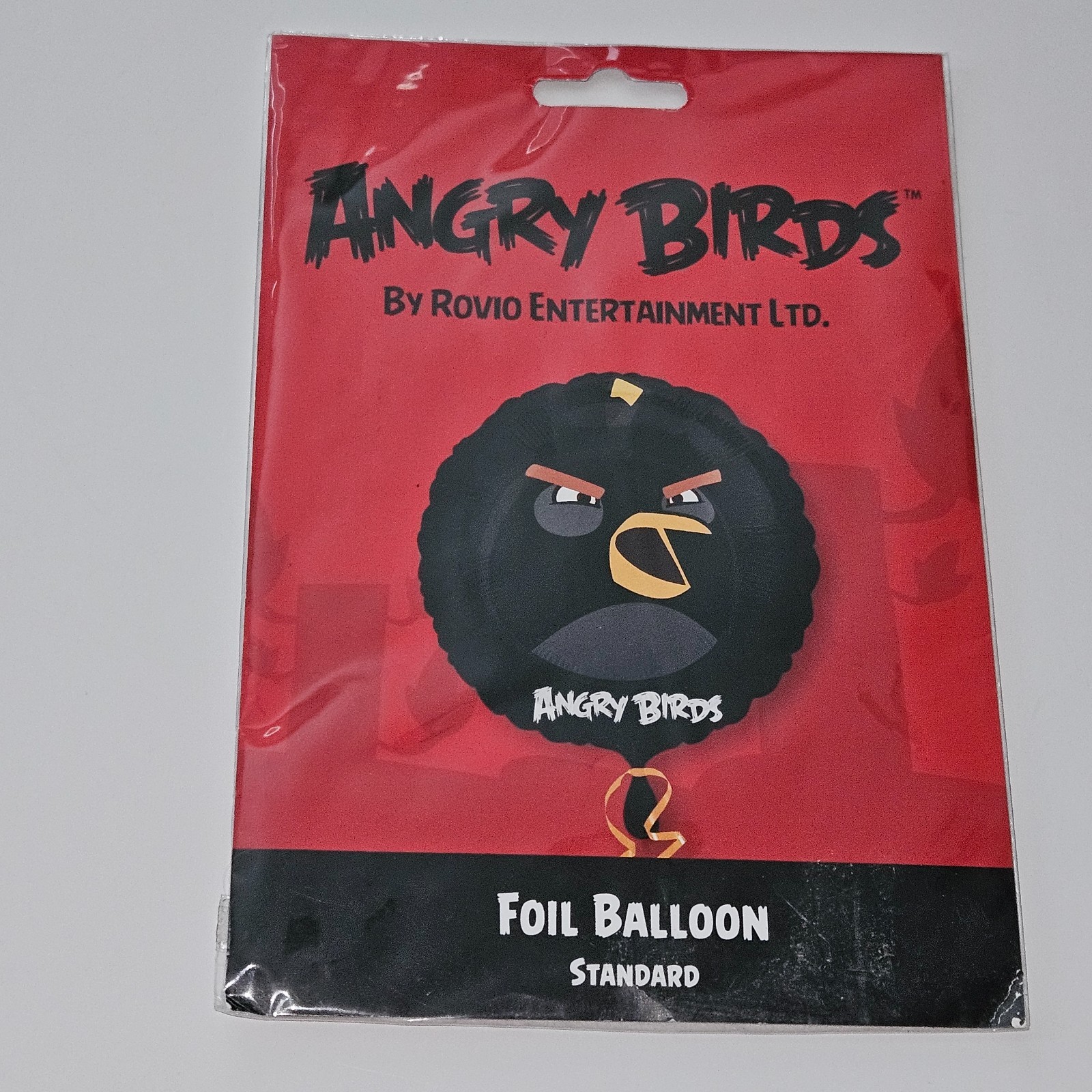 NEW 4 Angry Birds Foil Balloons Lot Party Supplies 18″ Black Yellow Birthday