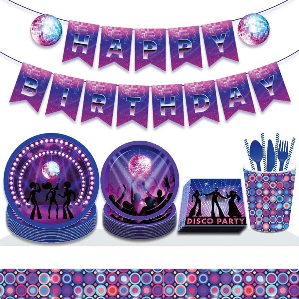 Disco Party Supplies,50’S,60’S,70’S,80’S Birthday,Retro Party,Rock and Roll Set