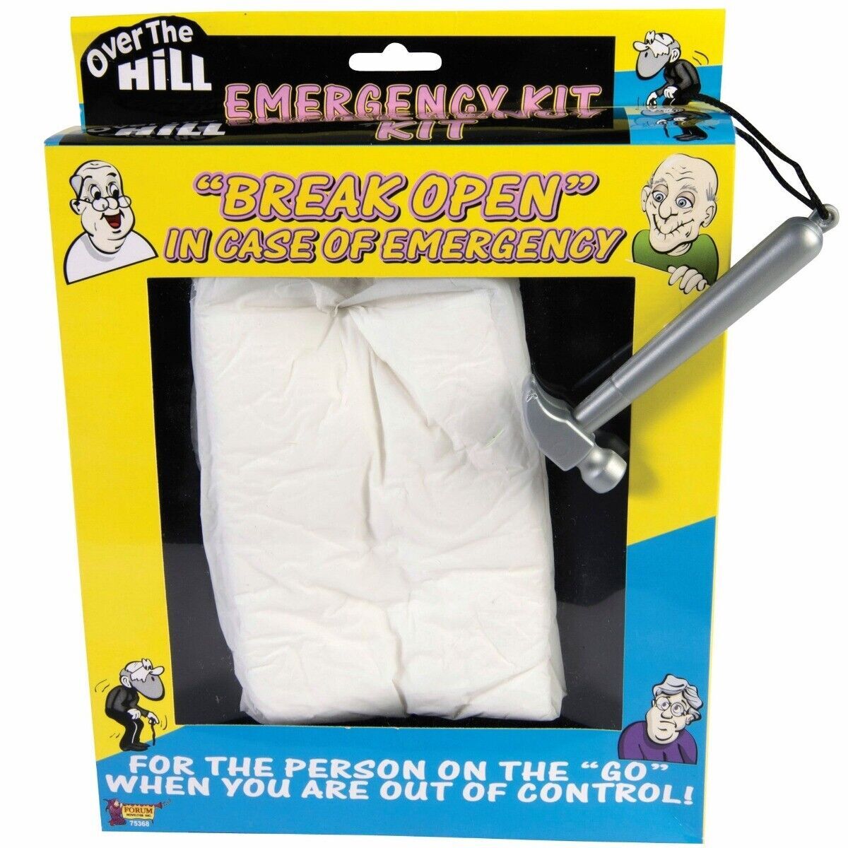 Emergency Underwear Diaper Kit – Over the Hill – Funny Gag Joke Birthday Gift