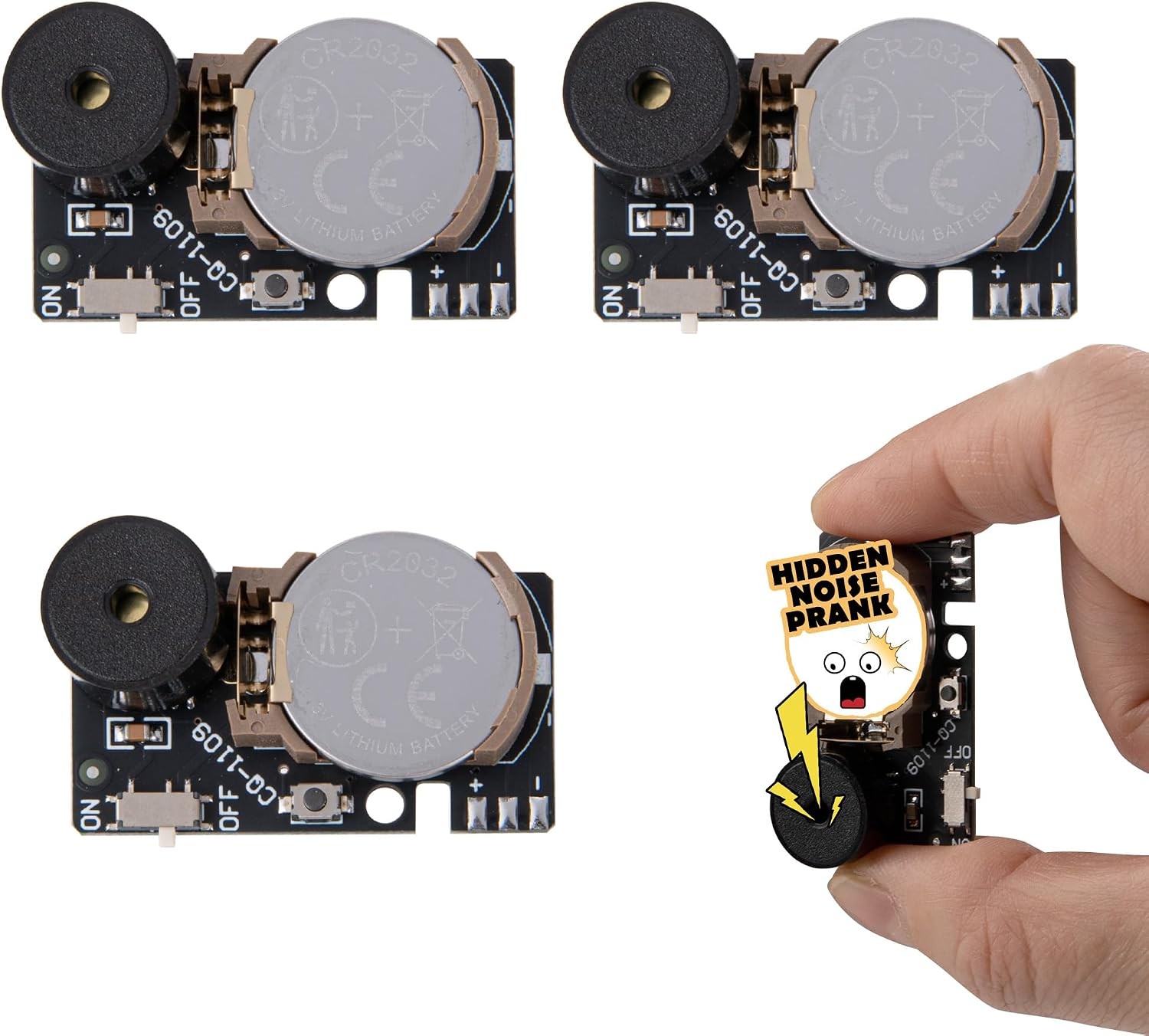 3 Pcs Mini Hidden Prank Noise Maker Cricket Sound Annoying Beeping Gag Device Bl