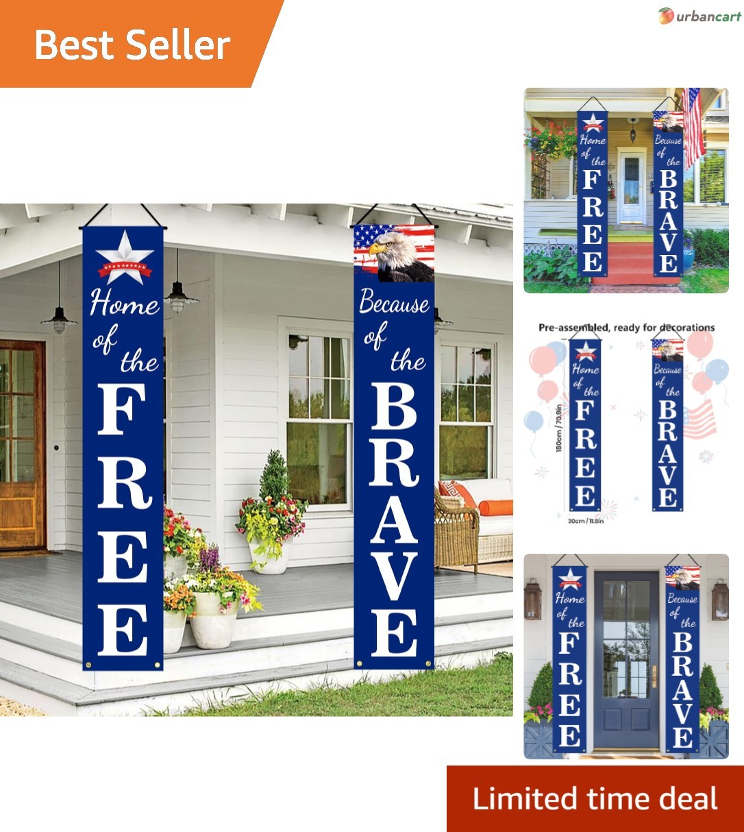 All-American Patriot Decor Banner Set – Festive Outdoor & Indoor Celebrations