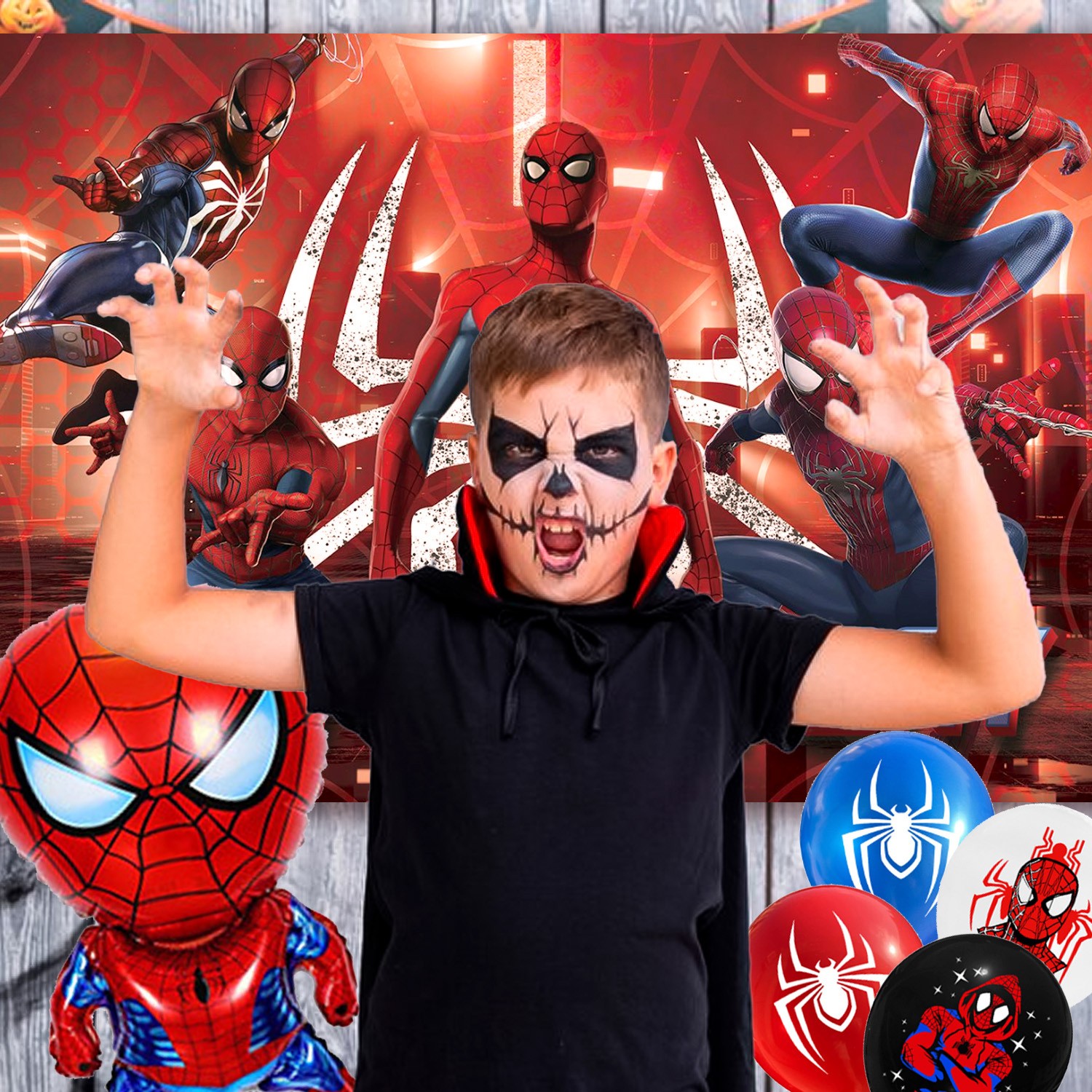 Spider Man Party Decorations Marvel Party Supplies Balloons Tablecloth Backdrop