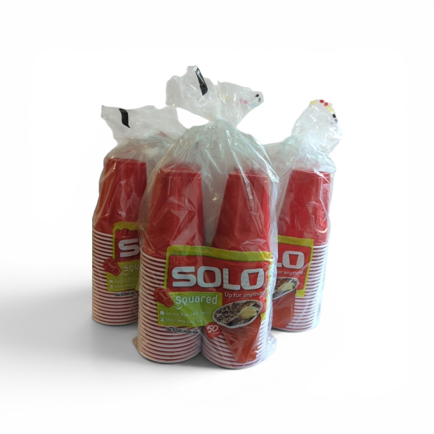 SOLO Cup Company Red Squared Plastic Party 18 Ounce 150 Count/ 3 pks.