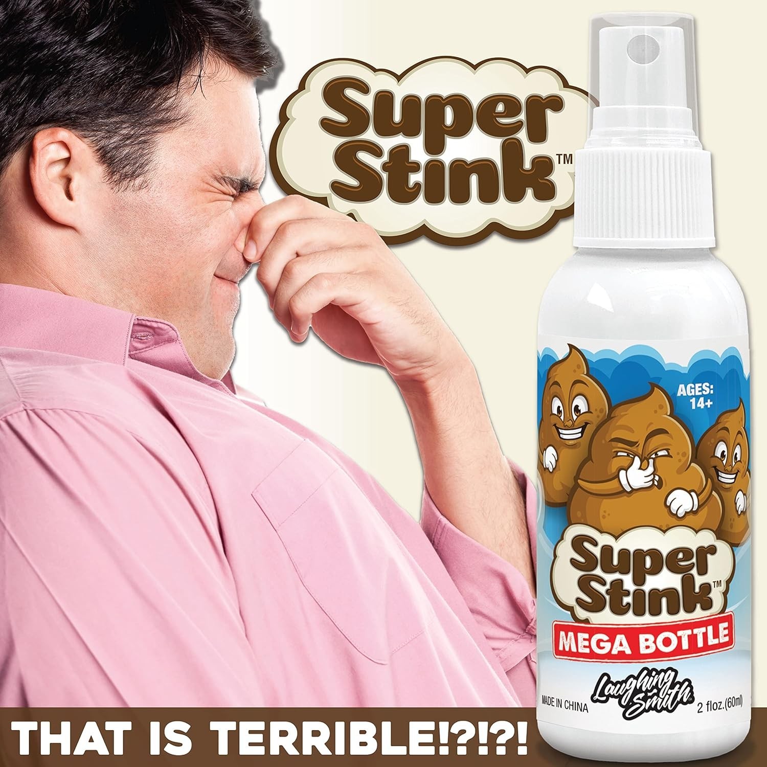 SUPER STINK Mega Size 60ml – Fart Spray – ‘Insanely Strong’ Extra Potent Stin…