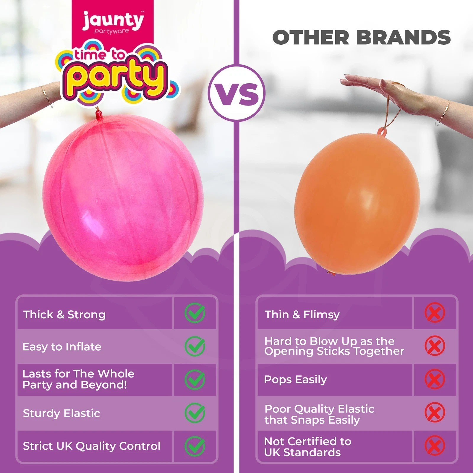 15–500pk Large Punch Balloons Party Bag Fillers Kids Birthday Goody Loot Toys