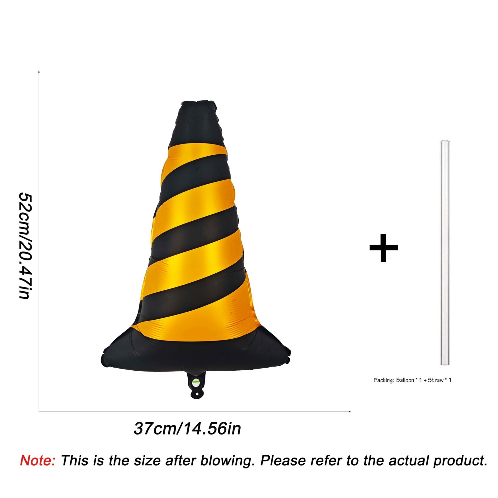 2PCS Traffic Cones Foil Balloon Racing Car Balloon For Birthday Boy Race Them…