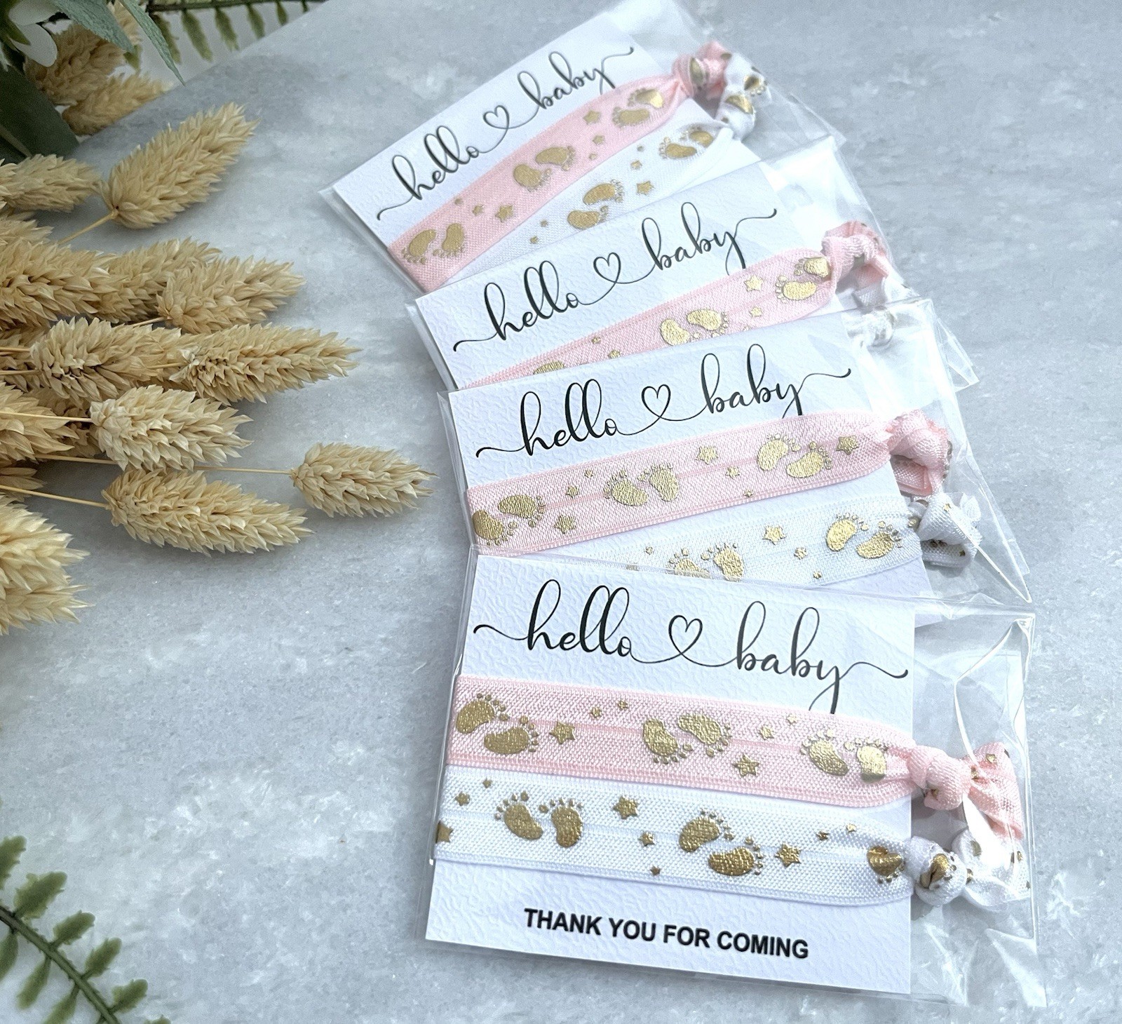 Baby Shower Gender Reveal Party Gift Hair Elastic Wrist Tie Party Favour