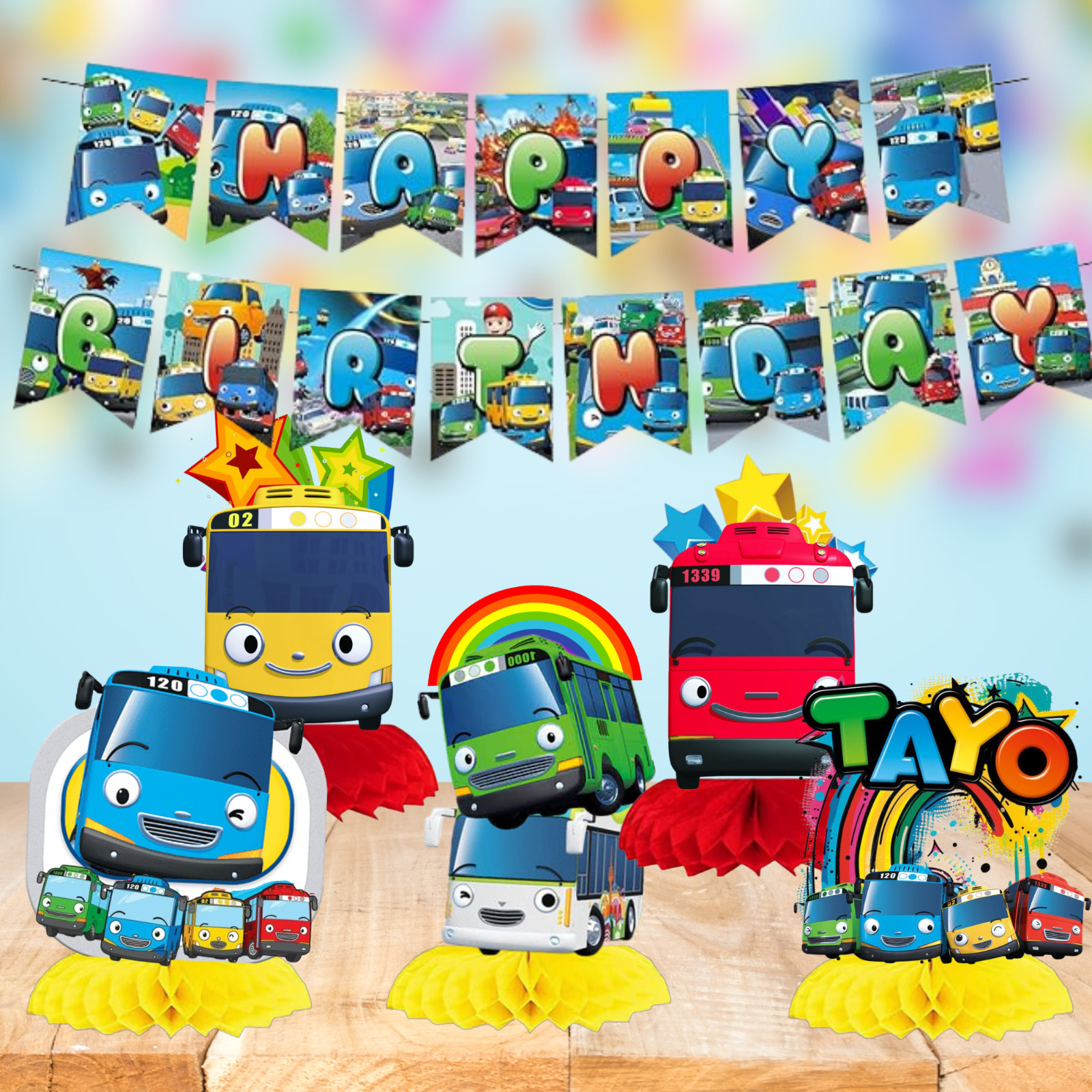 TAYO THE BUS birthday party supplies favor centerpiece decoration event theme