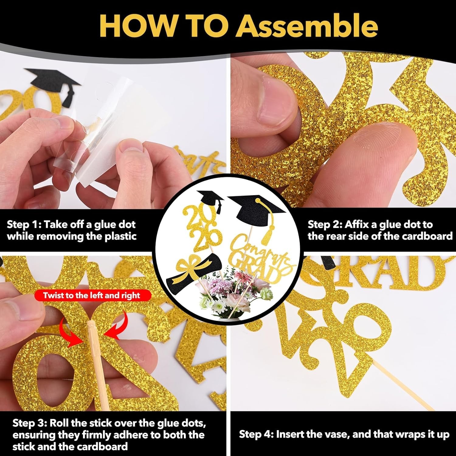20 PCS 2026 Graduation Party Decorations Set,Class of 2026 Double Sided Gradu…
