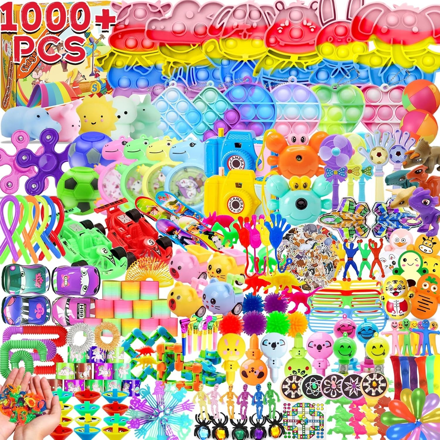 1000 PCS Party Favors for Kids, Bulk Fidget Toys,Goodie Bags Stuffers, Treasure