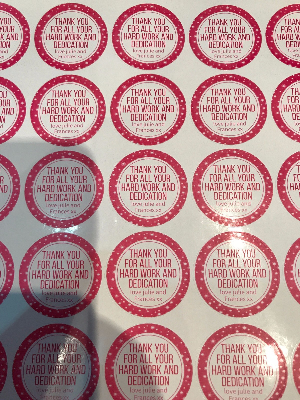 Sheet of Personalised Any Occasion Stickers Sweet Cones Party Gloss Matte