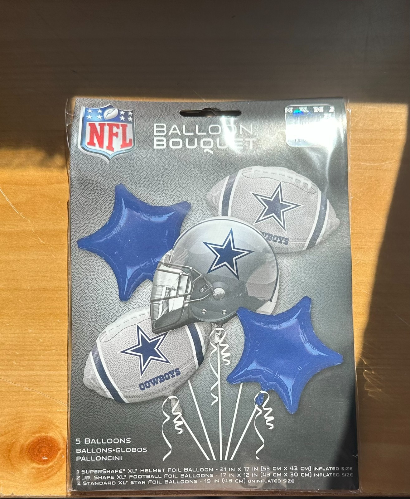 NFL 5 Piece Mylar Foil Balloon Bouquet