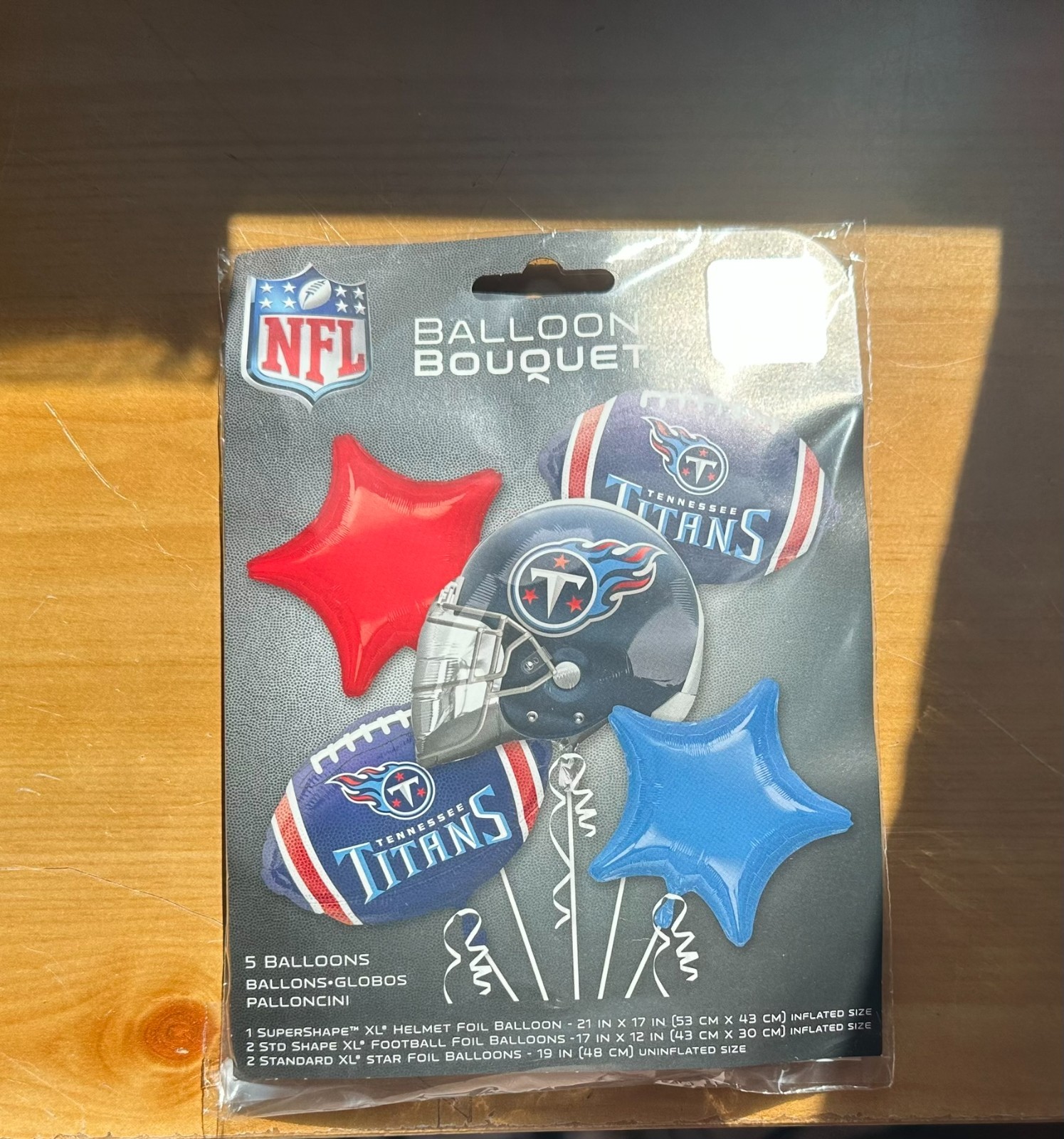 NFL 5 Piece Mylar Foil Balloon Bouquet