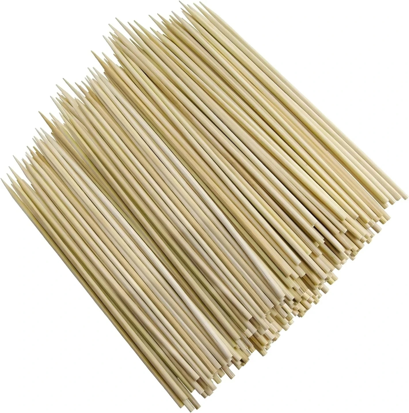 4-Inch Natural Bamboo Toothpicks & Skewers 750-Count | Extra-Long Wooden Picks f