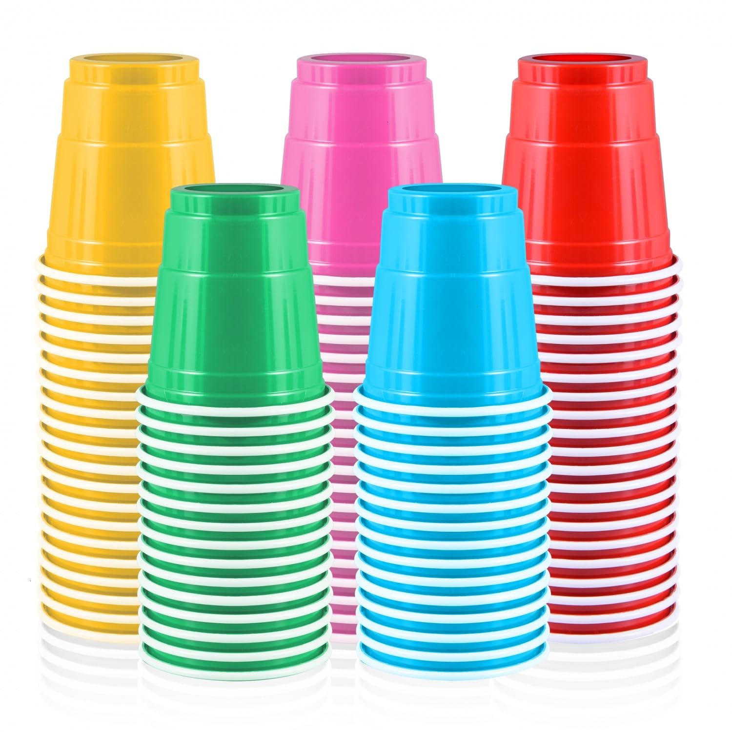 100 Pack 2 oz Plastic Shot Cups, Mini Disposable Shot Glasses, 2 oz Party Mini C