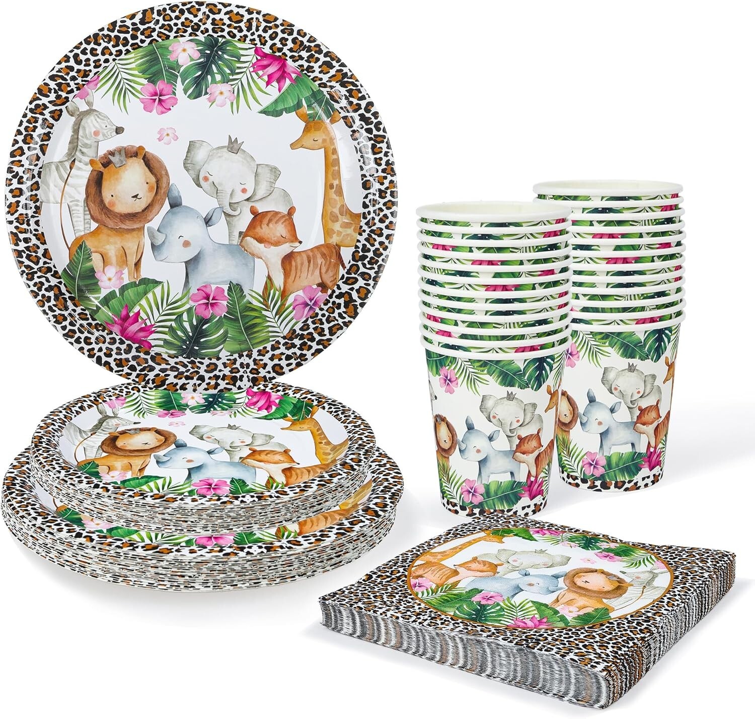 Jungle Safari Disposable All Occasion Tableware (Plates, Napkins, Cups)