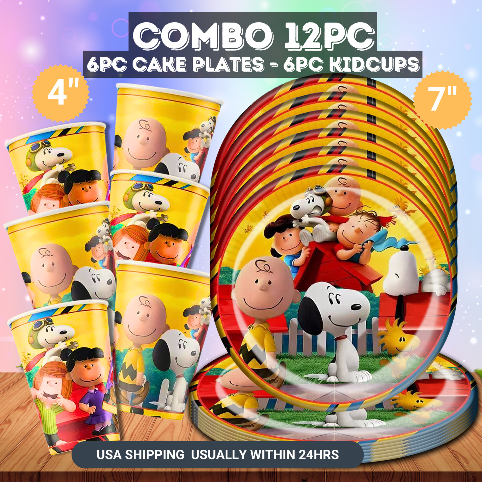 Snoopy Dog BALLOONS PARTY SUPPLIES BIRTHDAY DECORATION BALLOON TABLEWARE CUP