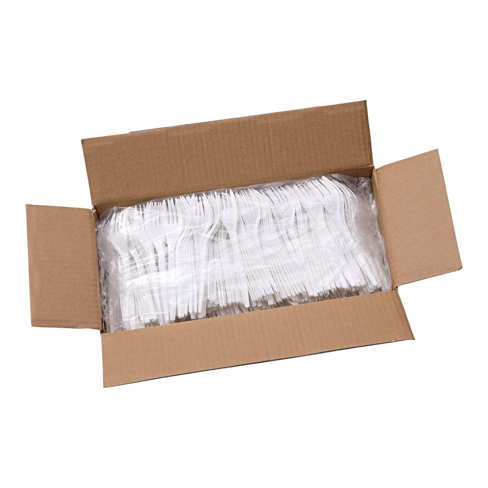 Heavyweight Polypropylene Cutlery Fork White 1000/Carton Disposable Plastic