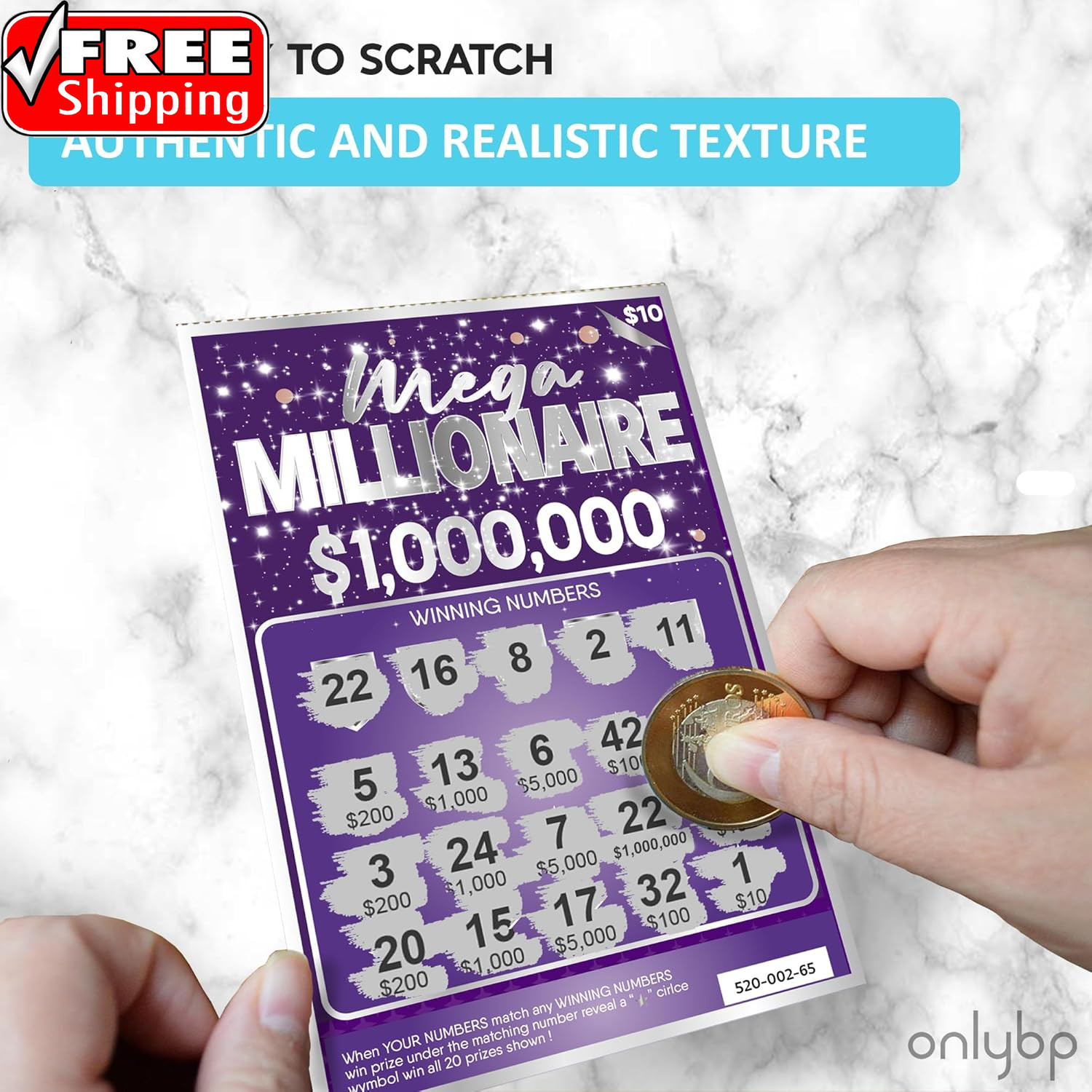 ® 10 Fake Lottery Tickets and Scratch off Cards That Look Real – Winning $1M and