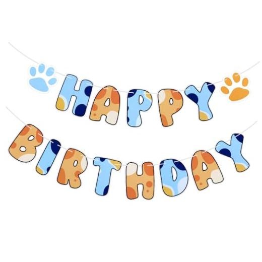 Chiisong Blue Dog Birthday Party Supplies, Blue and Orange Blue Dog Style
