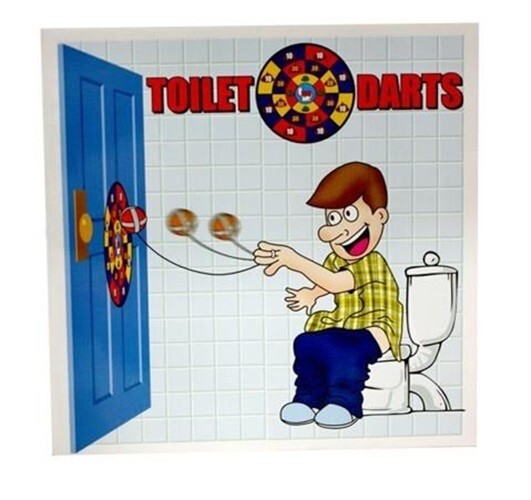 Toilet Potty Darts Game – Funny Gag Joke Gift Toy