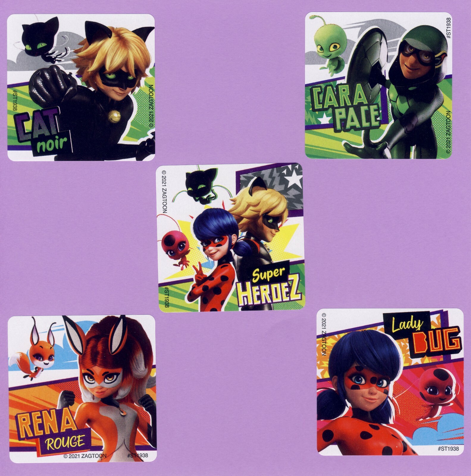 15 Miraculous Tales of Ladybug and Cat Noir Large Stickers -Rena Rouge, Carapace