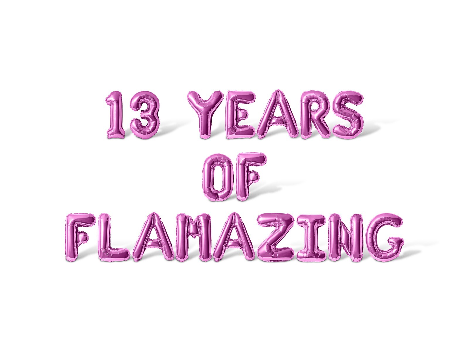 13 YEARS OF FLAMAZING Letter Balloon Banner – 13th Birthday Party Decorations