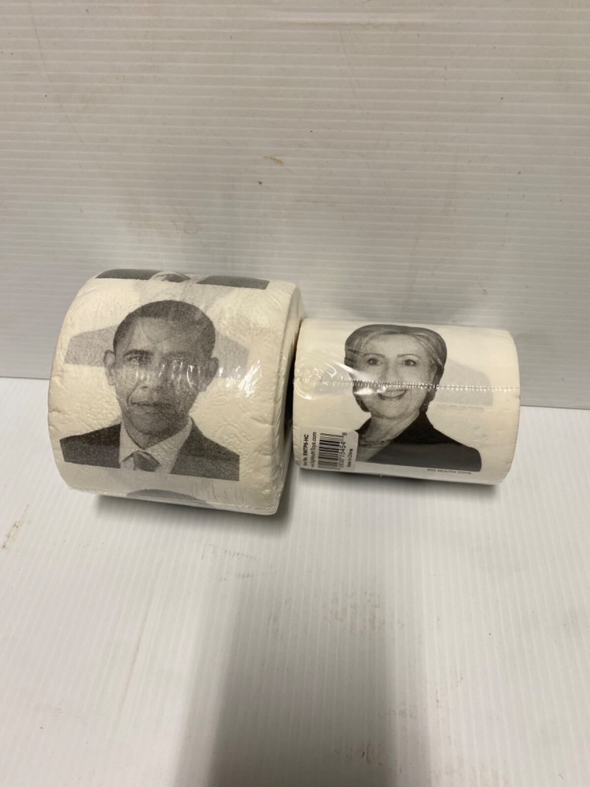 NEW~ Barack Obama & Hillary Clinton Toilet Paper Big Mouth Inc LOT 2