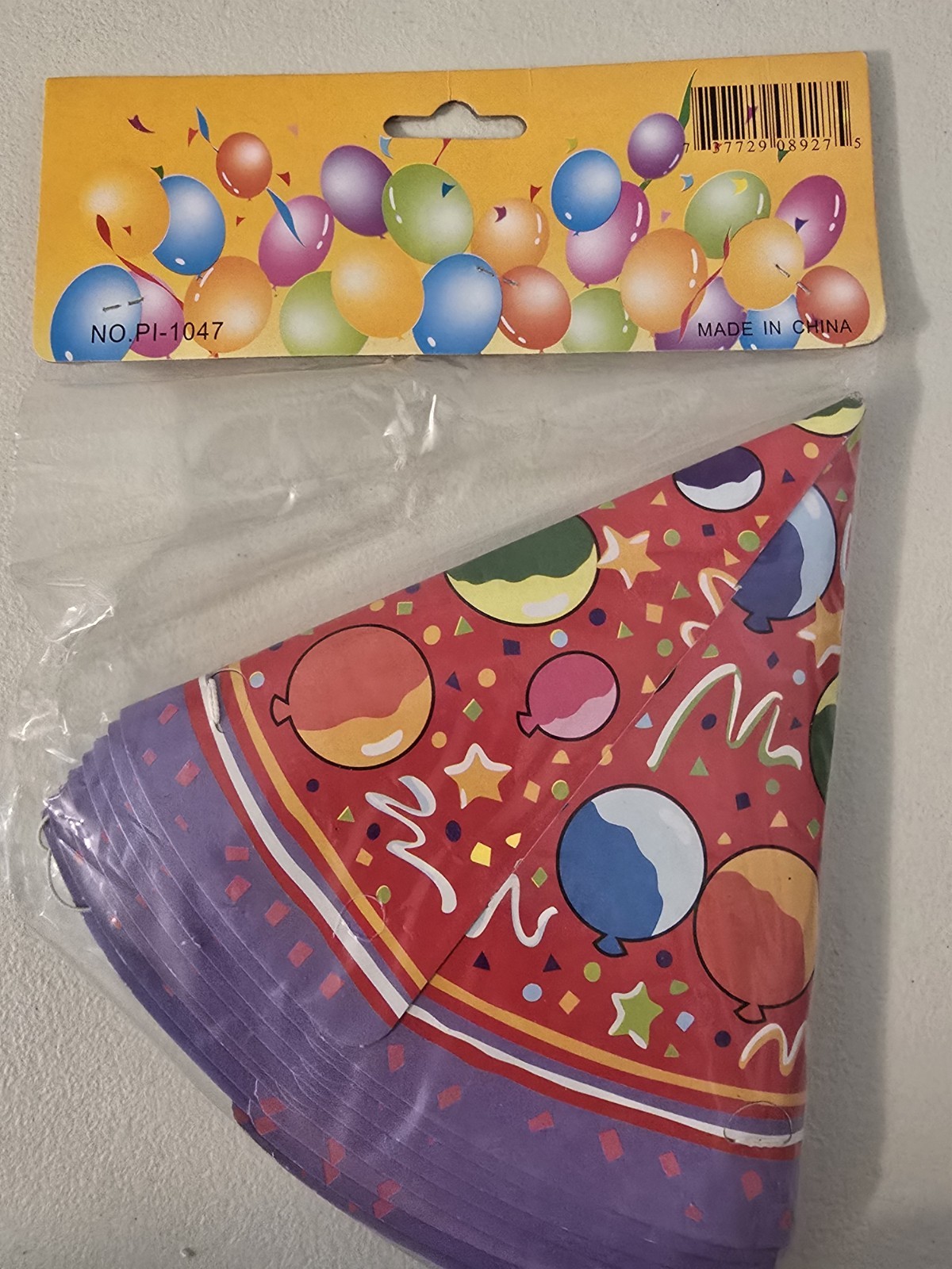 Vintage Birthday Balloon Party Hat Cone For Kids 8ct Each-Lot Of 3