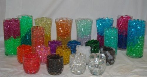 Water beads -USA water jelly beads – vase filler pearls -each pk makes 1 1/2 Qrt