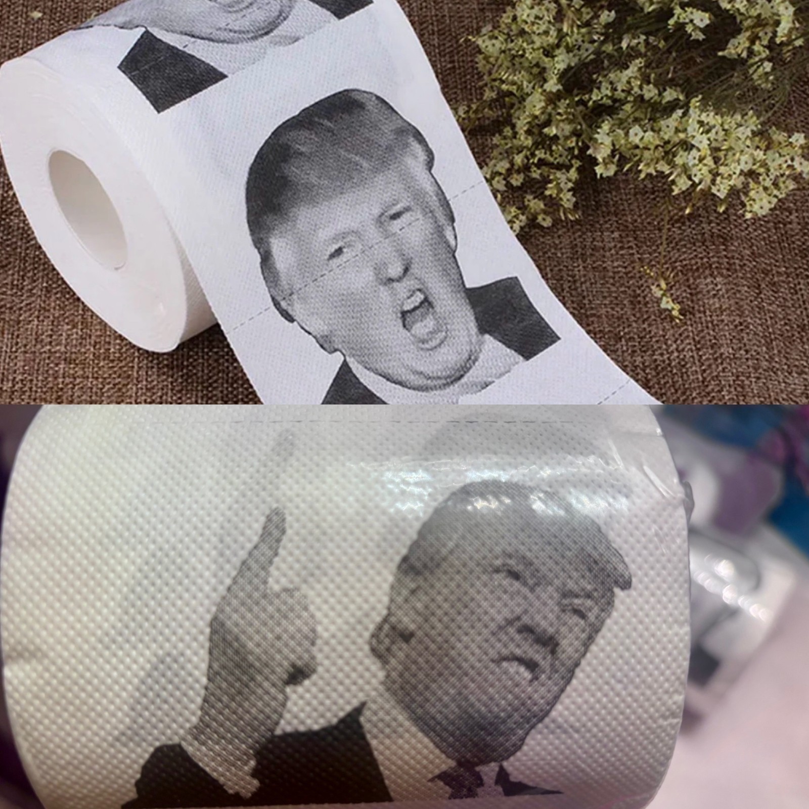 2 Donald Trump Toilet Paper Roll, Funny Political Humor Joke Gift,
