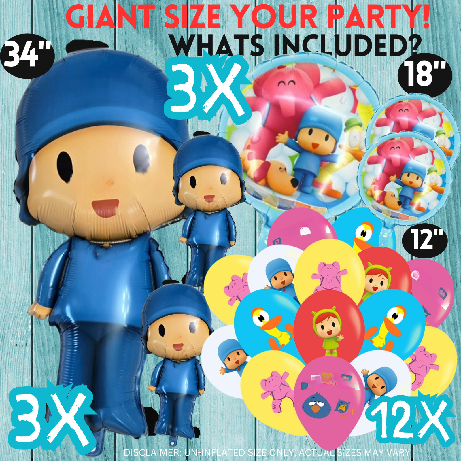 Pocoyo pato birthday party supplies favor centerpiece decoration event theme