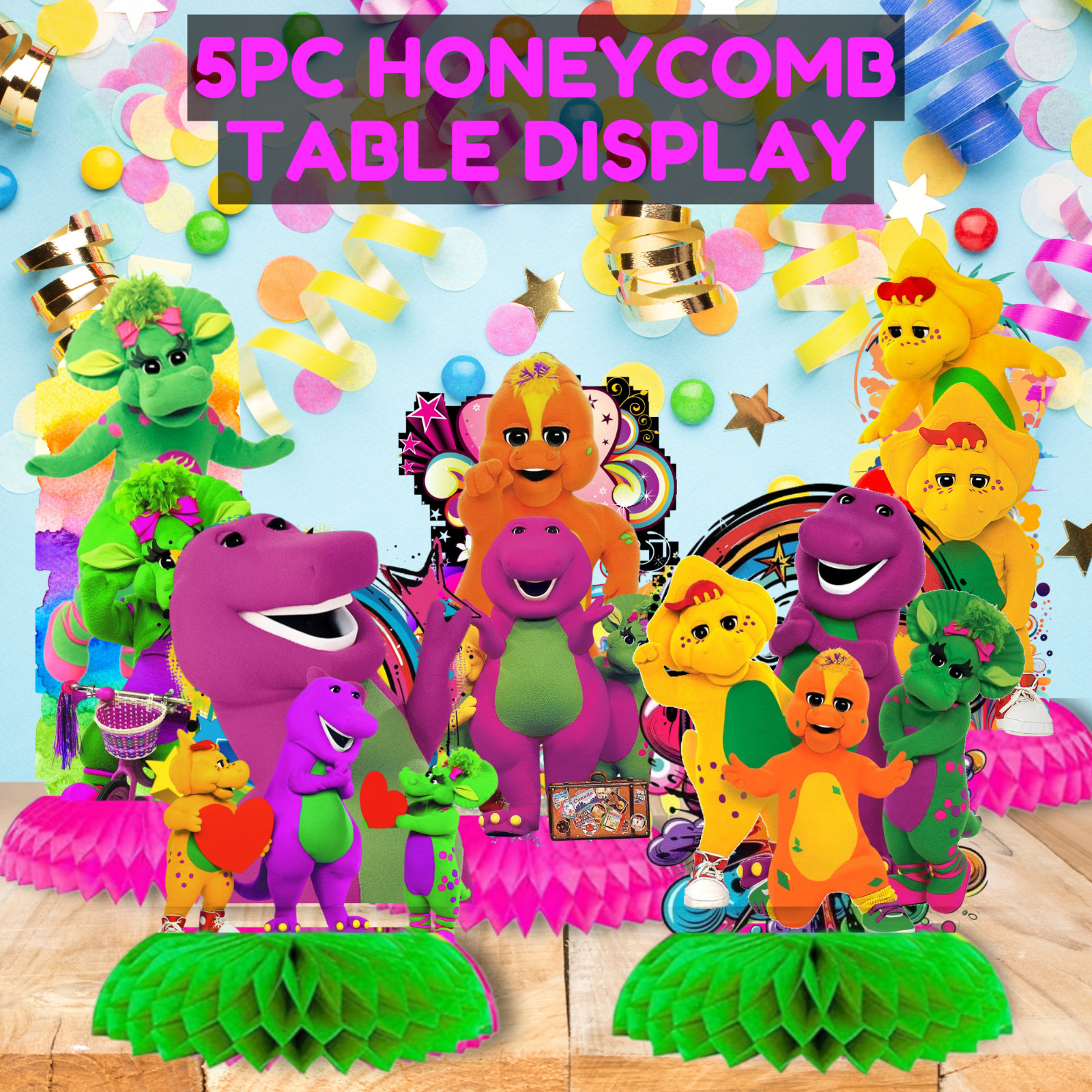 BARNEY cake birthday party decorations decor theme idea supplies BALLOON CUPCAKE