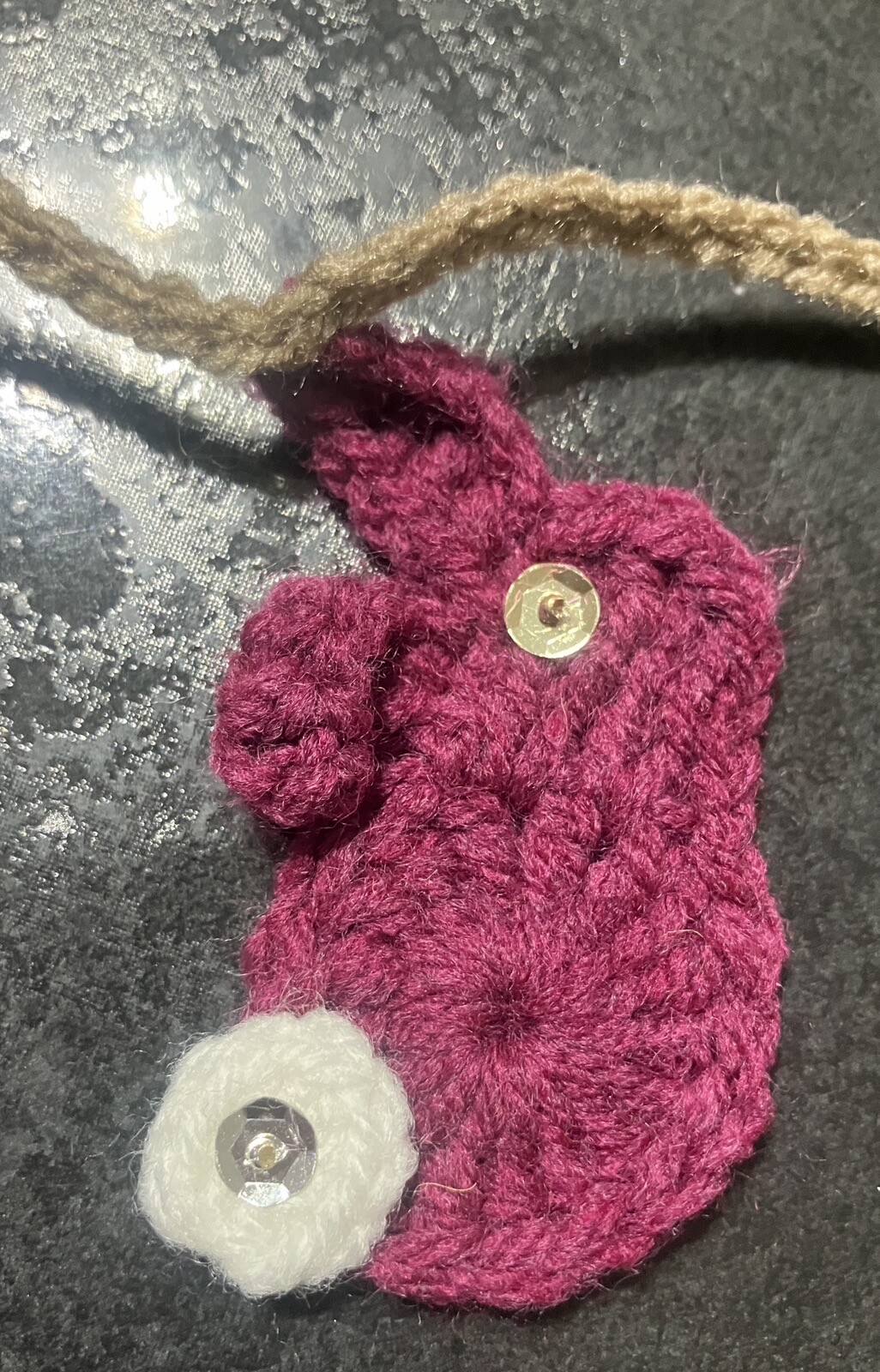 🐰NEW Rainbow Bunny Rabbit Hand Crochet sequin bunting camper SUMMER Gift